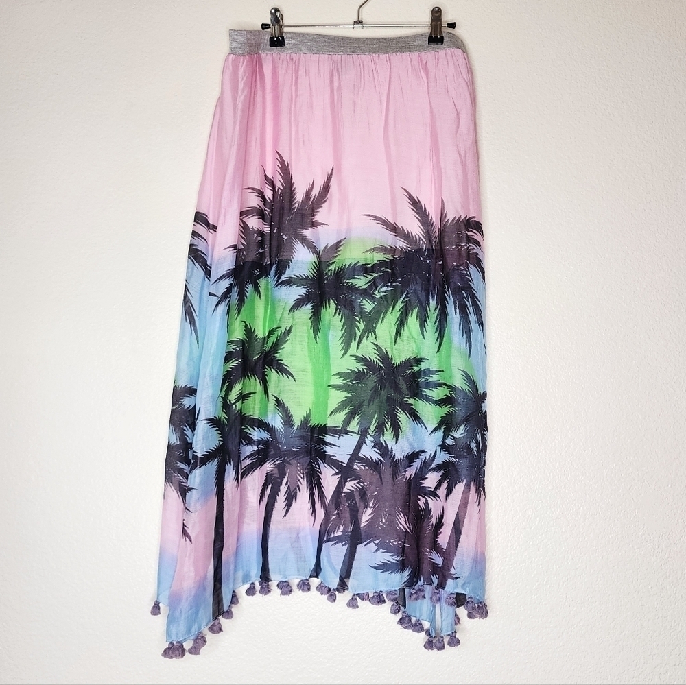 Ivy Jane Palm Tree Tassel Skirt L